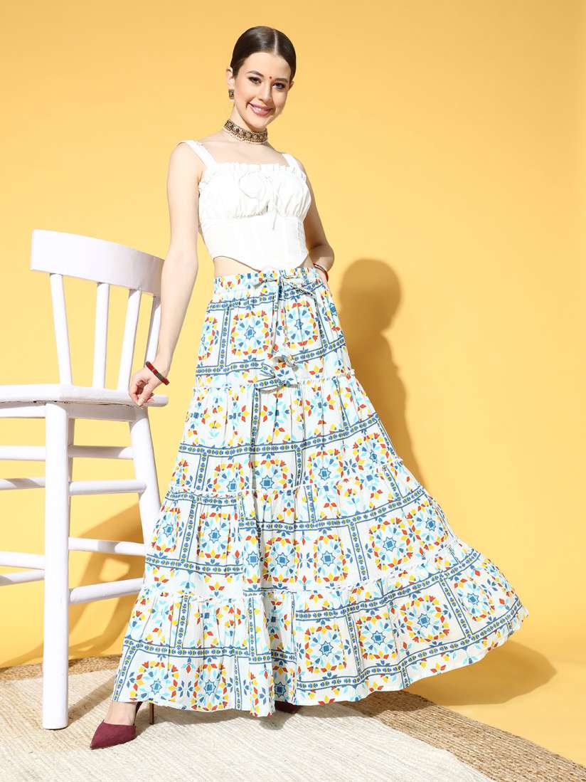 White skirt myntra 2025