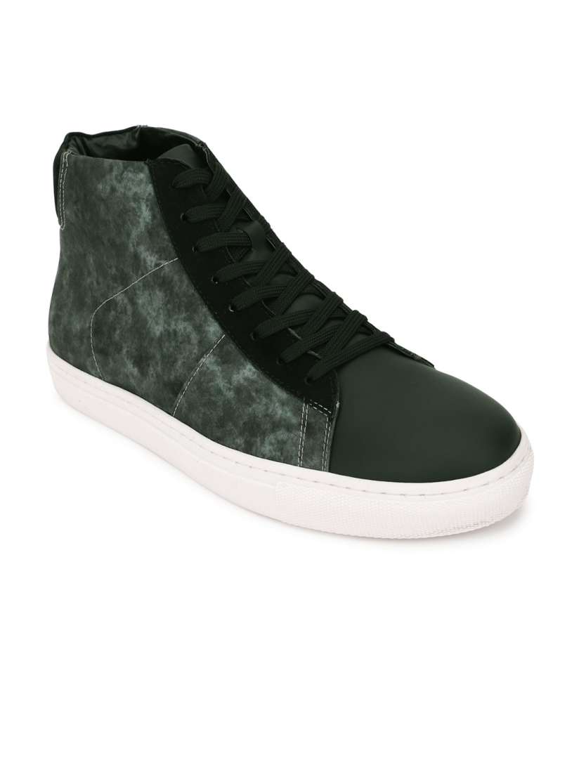 Buy FOREVER 21 Men Green Colourblocked PU Sneakers Casual Shoes for Men 17469320 Myntra