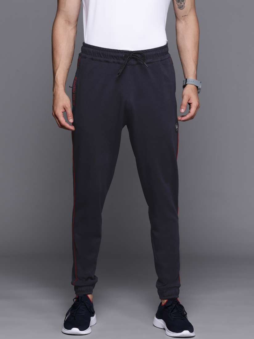 Buy Louis Philippe ATHPLAY Navy Blue Solid Joggers Track Pants for Men 17471872 Myntra