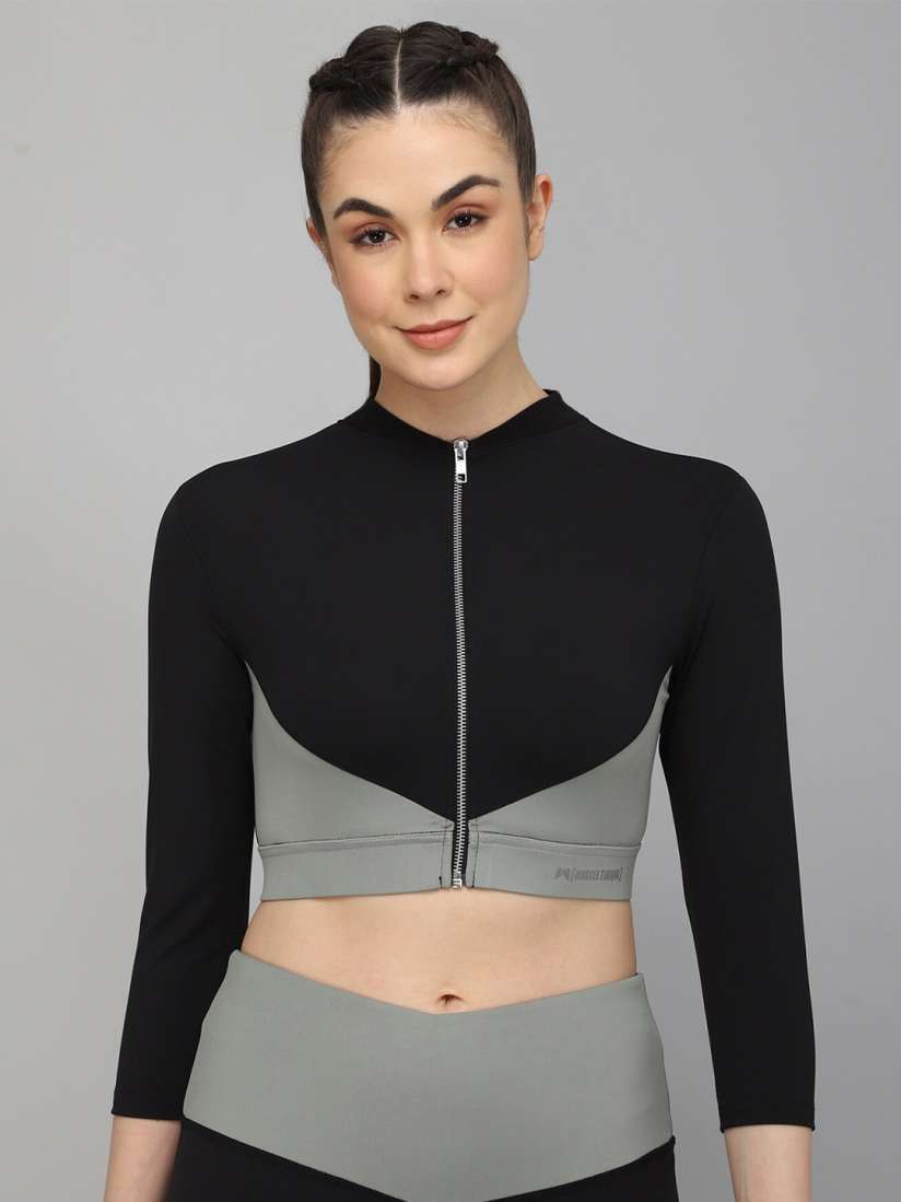 High neck workout crop top store