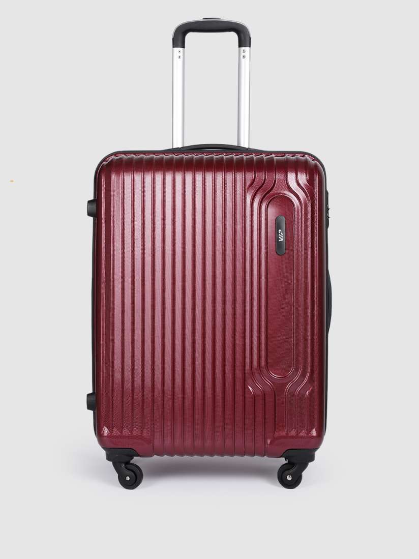 Buy VIP Unisex Maroon Textured Hard Suitcase Trolley Bag Trolley Bag for Unisex 17473594 Myntra