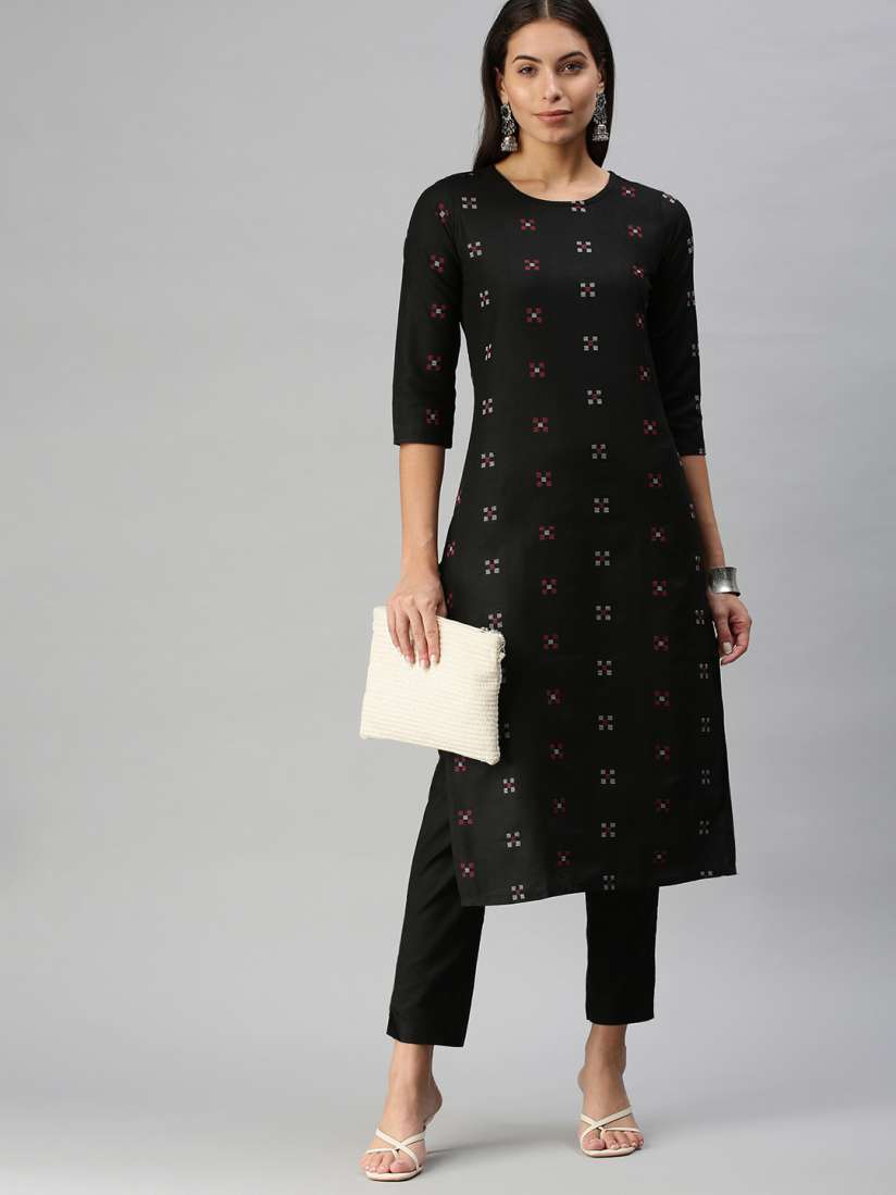 Black kurti myntra on sale
