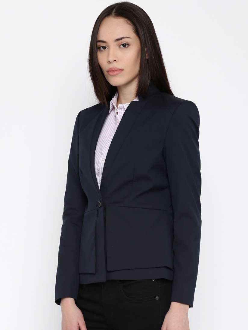 Buy Annabelle by Pantaloons Navy Single Breasted Blazer Blazers for Women 1748442 Myntra
