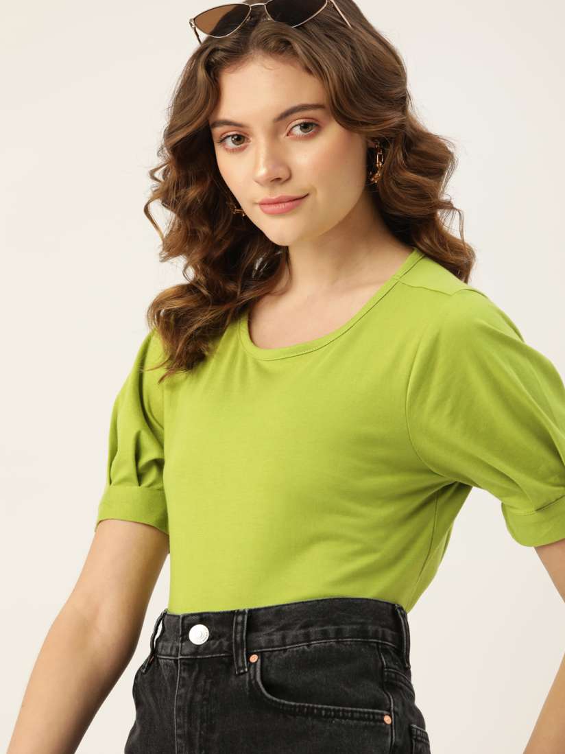 Buy DressBerry Women Green Solid Top Tops for Women 17486020 Myntra