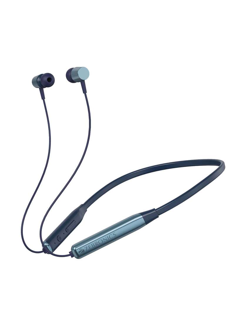 Buy ZEBRONICS Zeb Evolve Wireless Neckband Earphone Metallic Blue Headphones for Unisex 17490268 Myntra