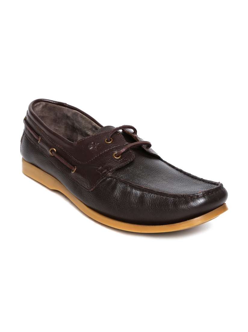 Buy Ruosh Men Dark Brown Leather Boat Shoes Casual Shoes for Men 175001 Myntra
