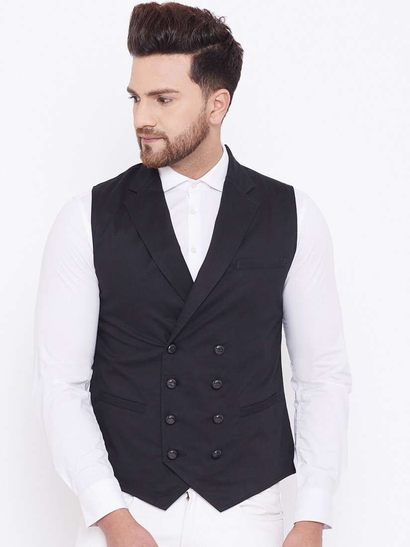 Hypernation solid men's waistcoat hotsell