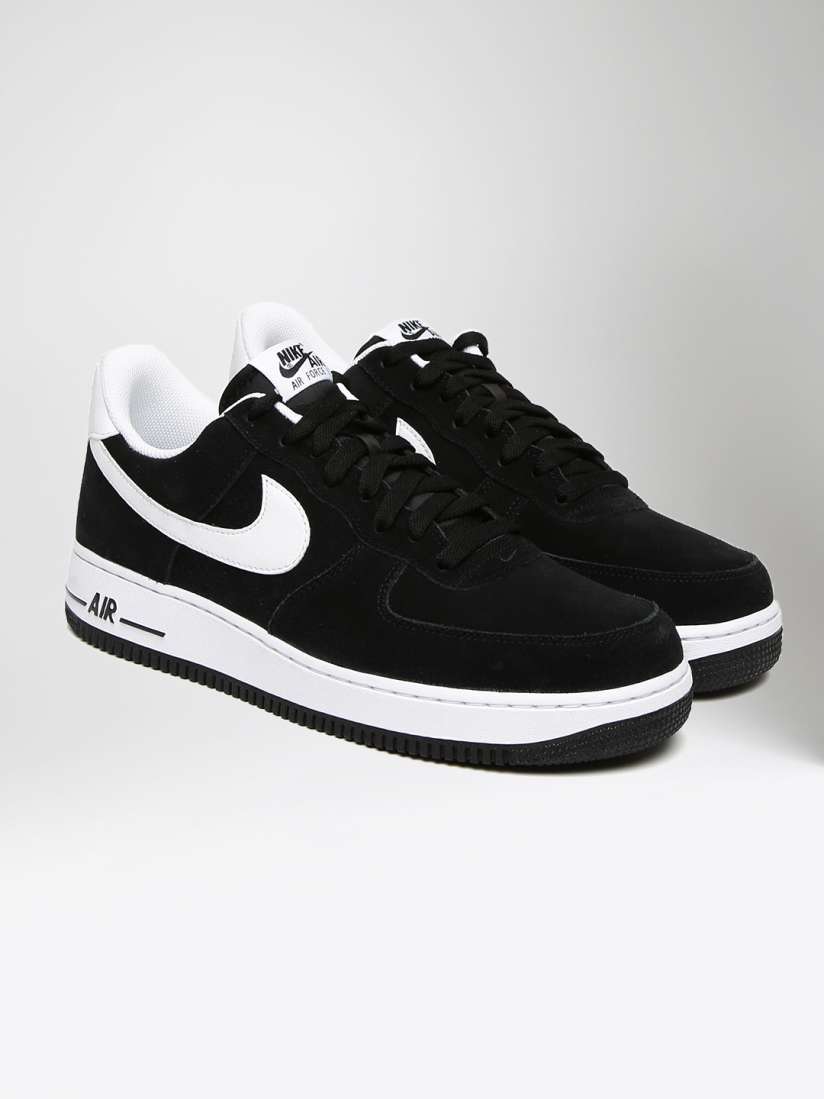 Nike air force 1 black white suede clearance
