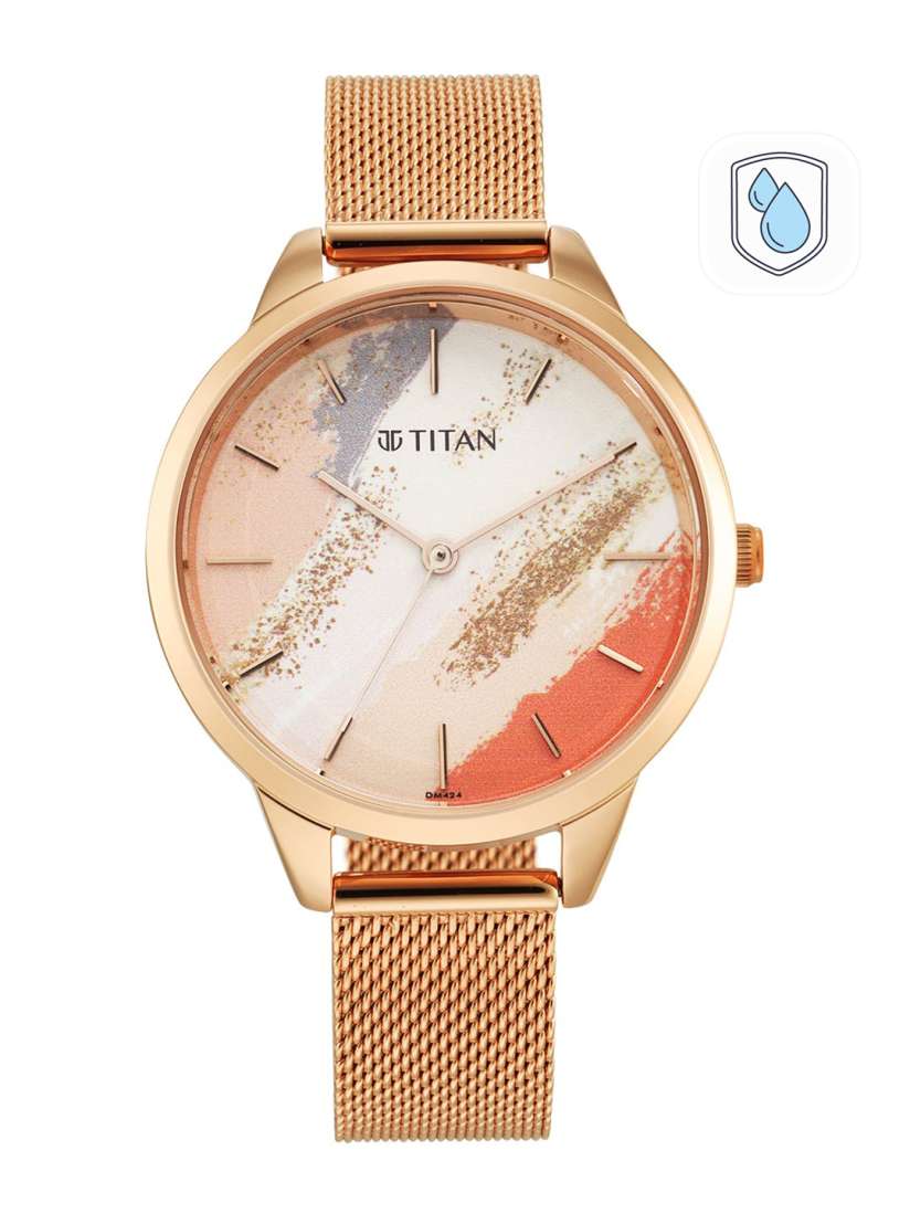 Buy Titan Women Rose Gold Toned Brass Printed Dial Bracelet Style Straps Watch 2664WM01 Watches for Women 17527792 Myntra