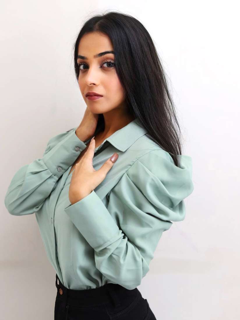 Buy CHIC BY TOKYO TALKIES Women Green Solid Shirt Style Top Tops for Women 17537832 Myntra