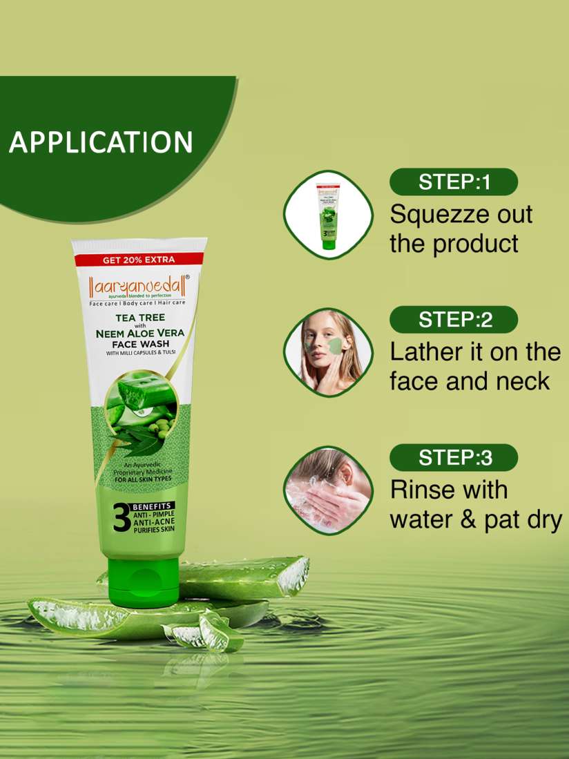 Buy Aryanveda Tea Tree Anti Inflammatory Anti Bacterial Face Wash with Neem Tulsi 120 ml Face Wash and Cleanser for Unisex 17542098 Myntra