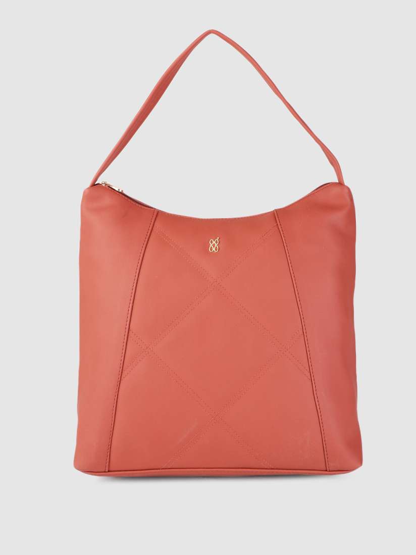 Buy Baggit Women Coral Pink Solid Hobo Bag Handbags for Women 17542646 Myntra