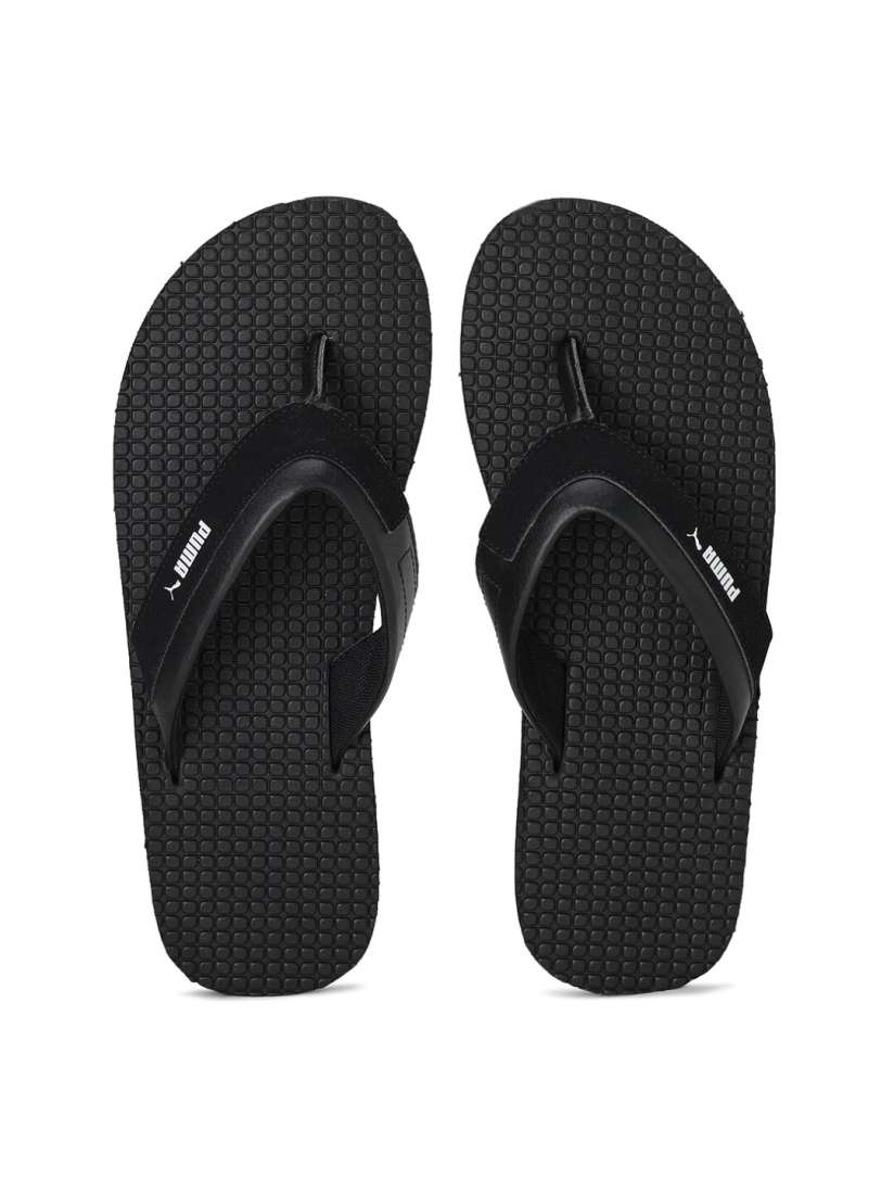 Puma black thong flip flops shop