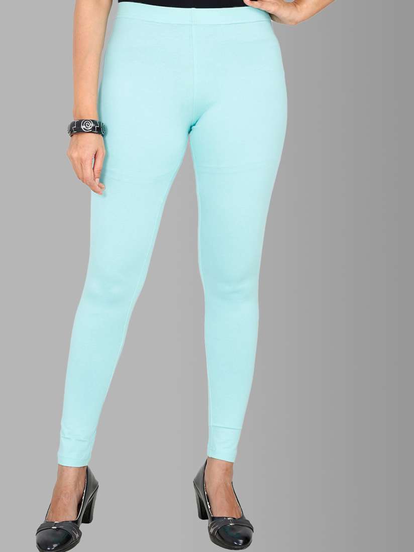 Buy Feather Soft Elite Women Sky Blue Solid Ankle Length Leggings Leggings for Women 17545672 Myntra