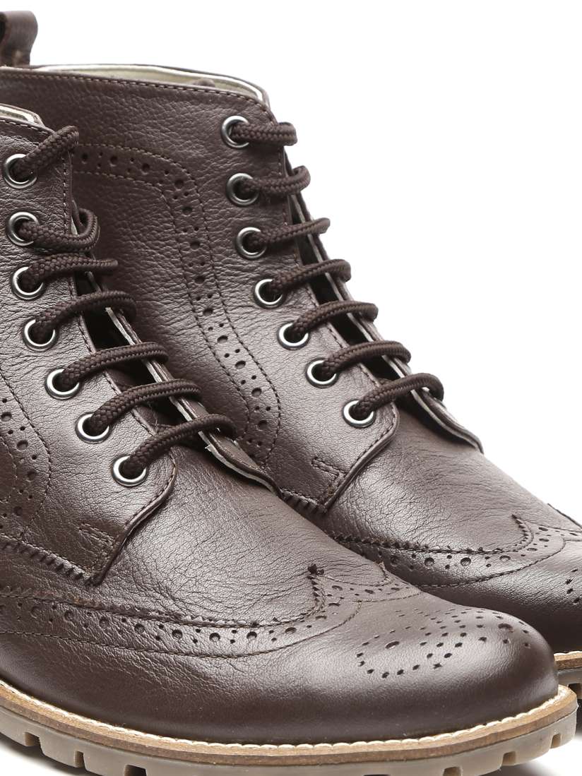 United colors of benetton men's leather boots on sale