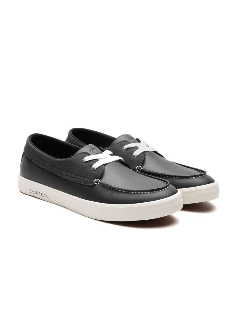 Buy United Colors of Benetton Men Black Boat Shoes Casual Shoes for Men 1756130 Myntra