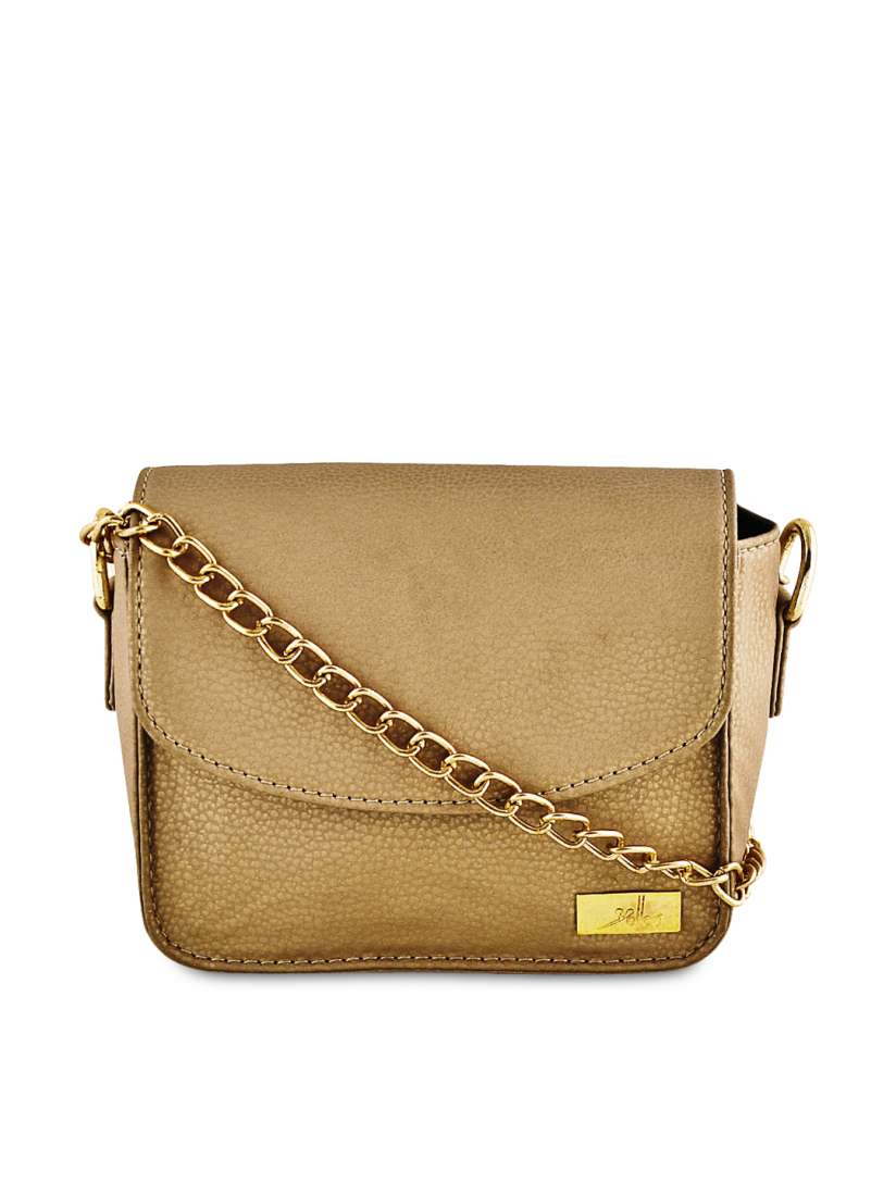 Buy yelloe Gold Toned Sling Bag Handbags for Women 1756411 Myntra