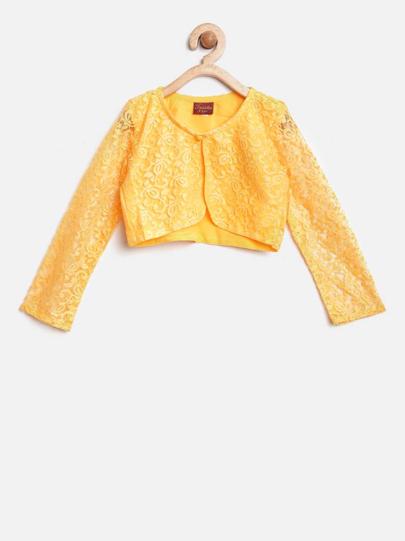 Yellow lace shrug online