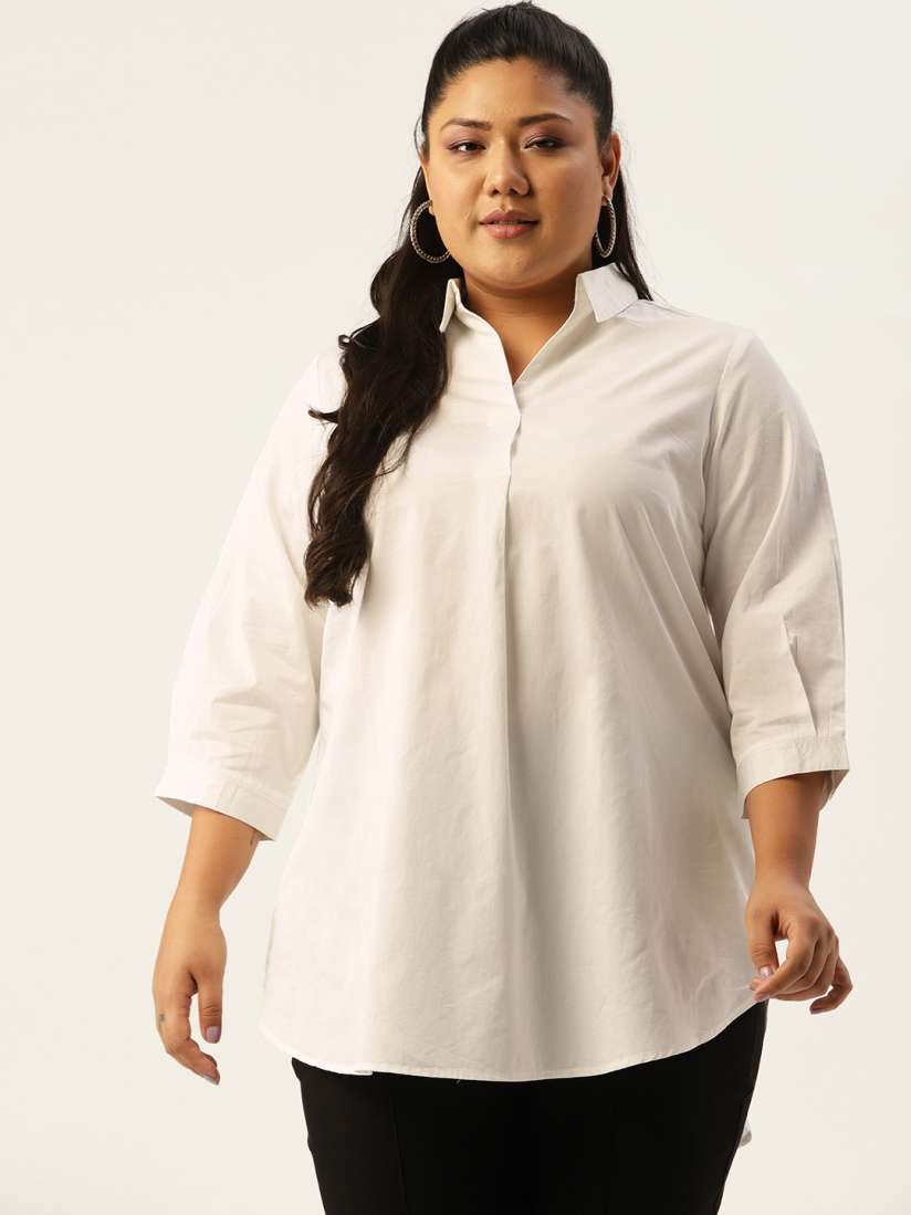 White satin blouse plus size new arrivals