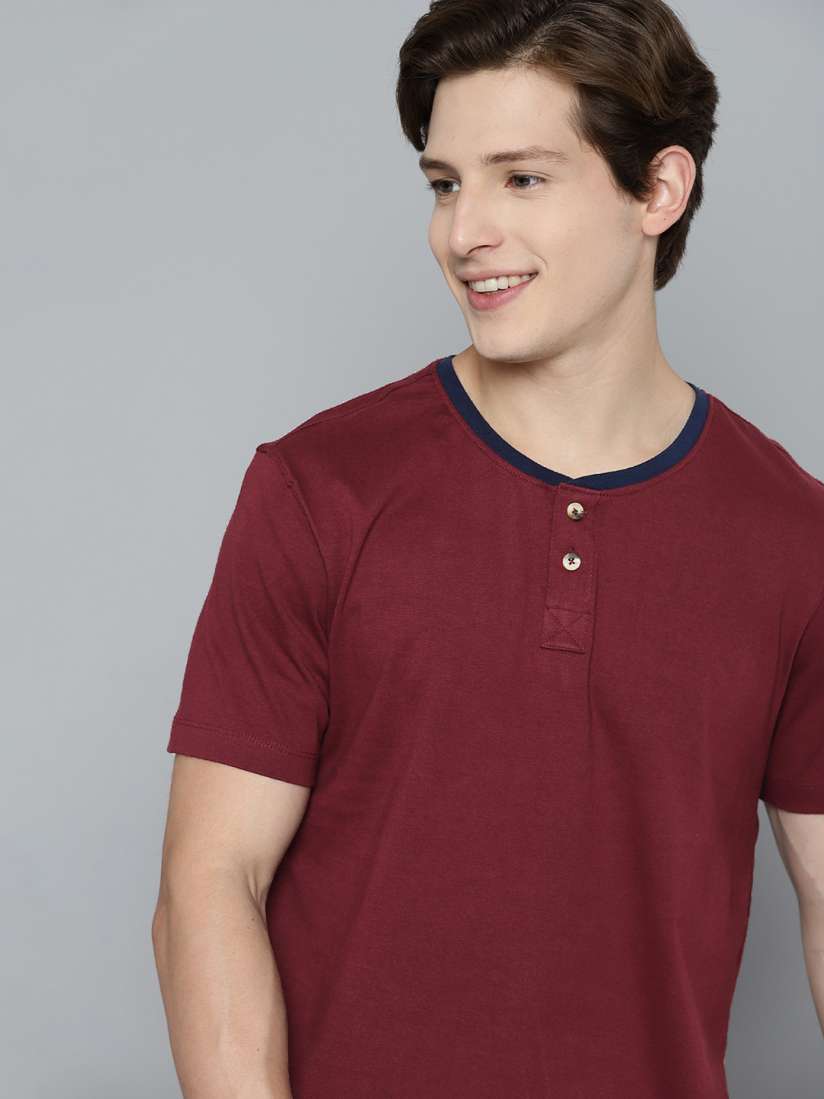 Henley t shirt myntra hot sale