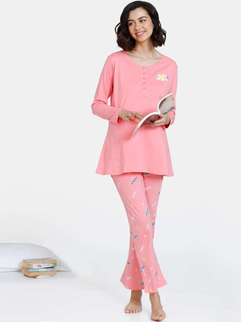 Buy Zivame Women Pink White Night suit Night suits for Women 17573110 Myntra