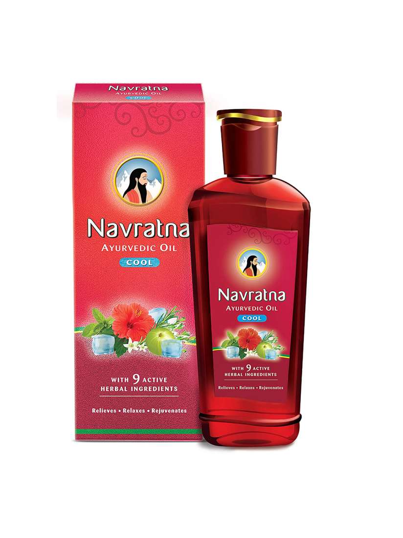 Buy Navratna Ayurvedic Cool Hair Oil with 9 Herbs 500 ml Hair Oil for Men 17579546 Myntra