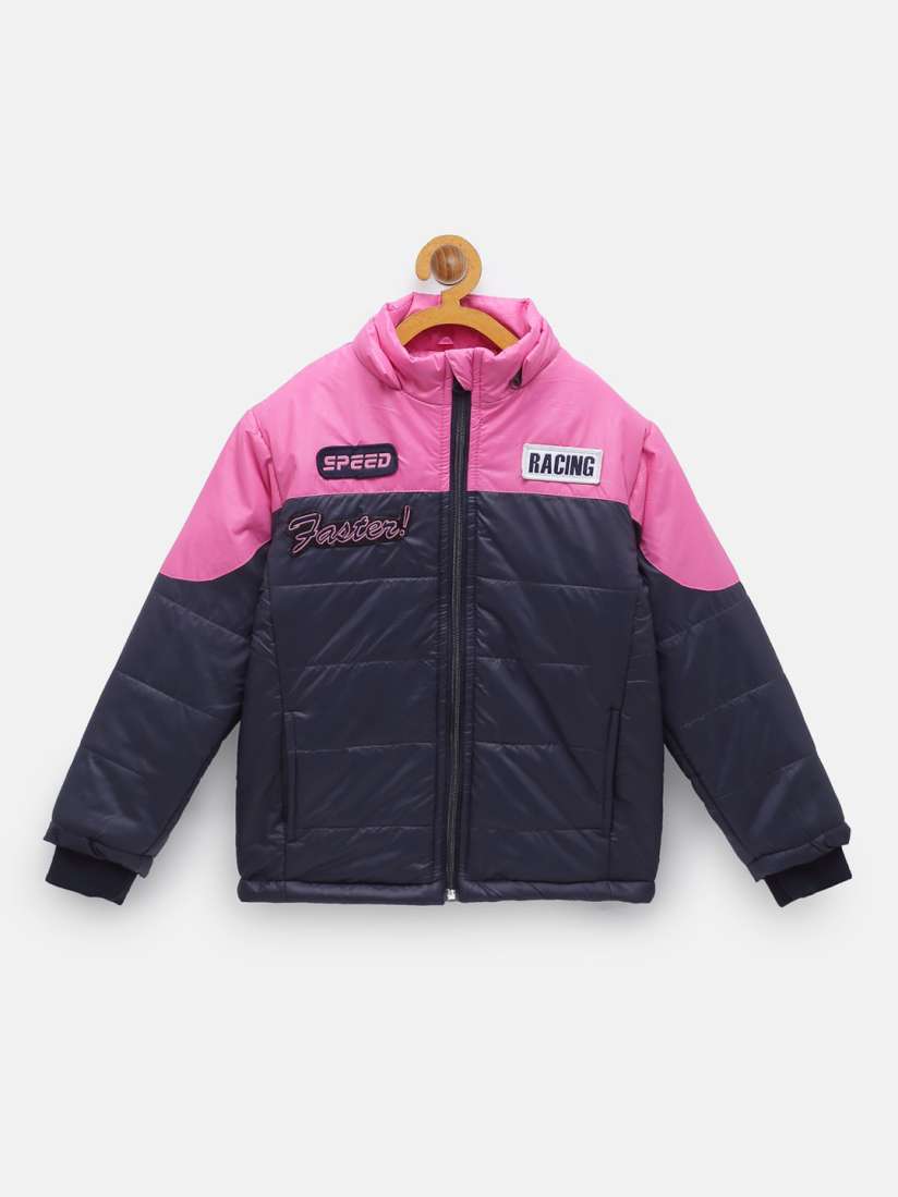 Buy NYNSH PlusS Kids Boys Navy Blue Pink Padded Jacket with Patchwork Jackets for Boys 17580758 Myntra
