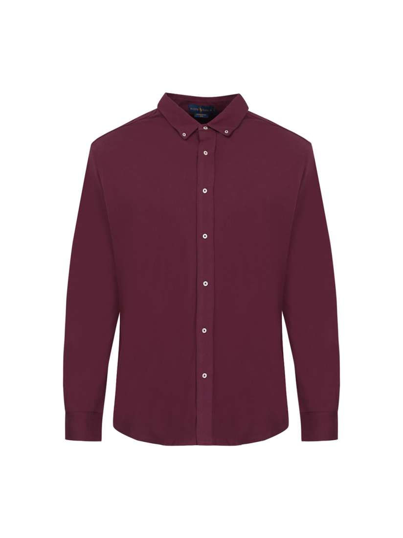 Mens burgundy ralph lauren shirt top