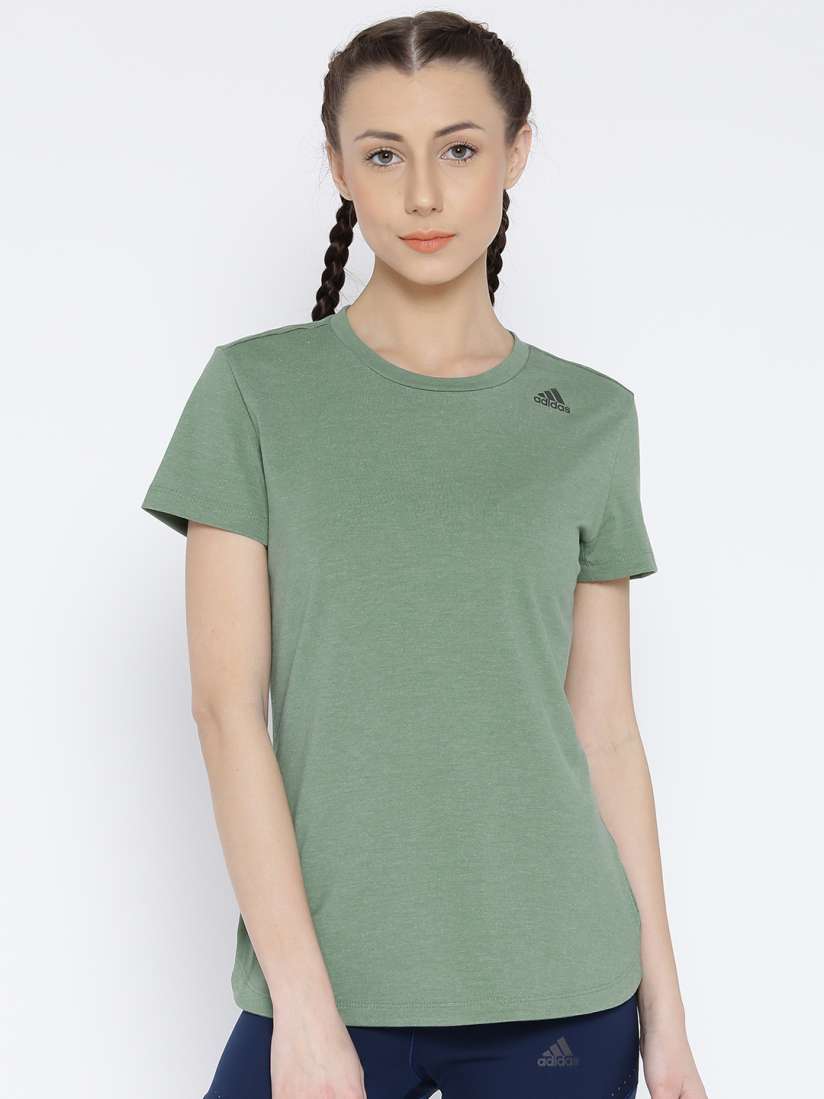 Olive green adidas crew neck on sale