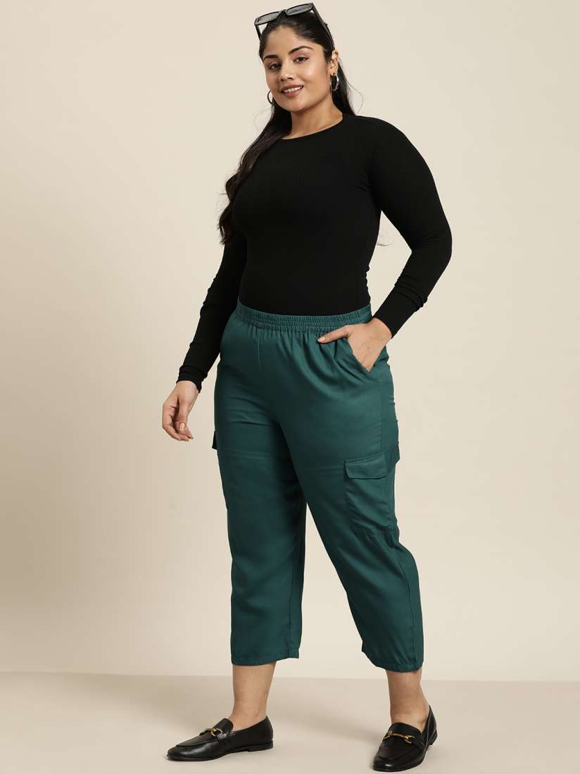 Buy Sztori Plus Size Women Cargos Trousers for Women 17599076 Myntra