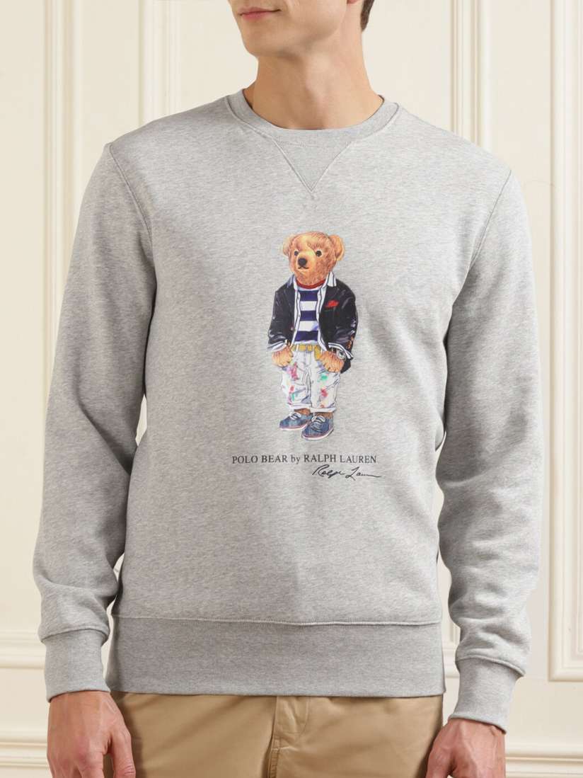 Mens grey ralph lauren sweatshirt store