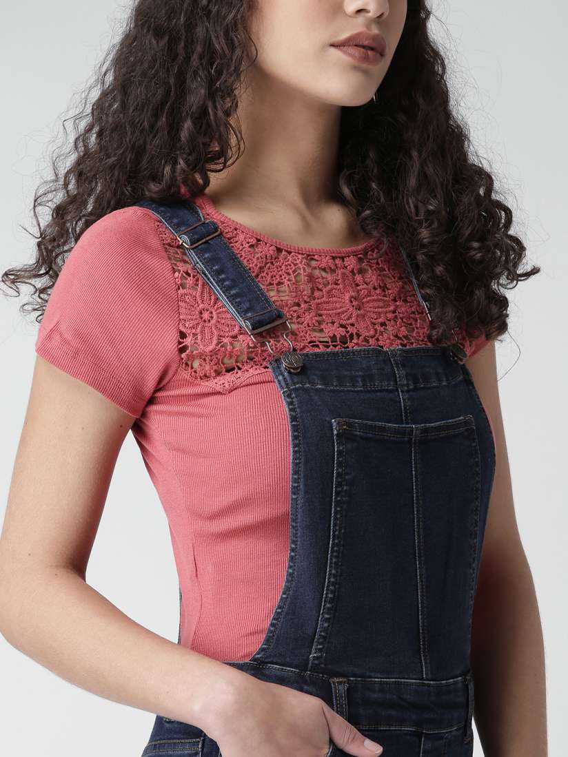 New look denim dungarees top