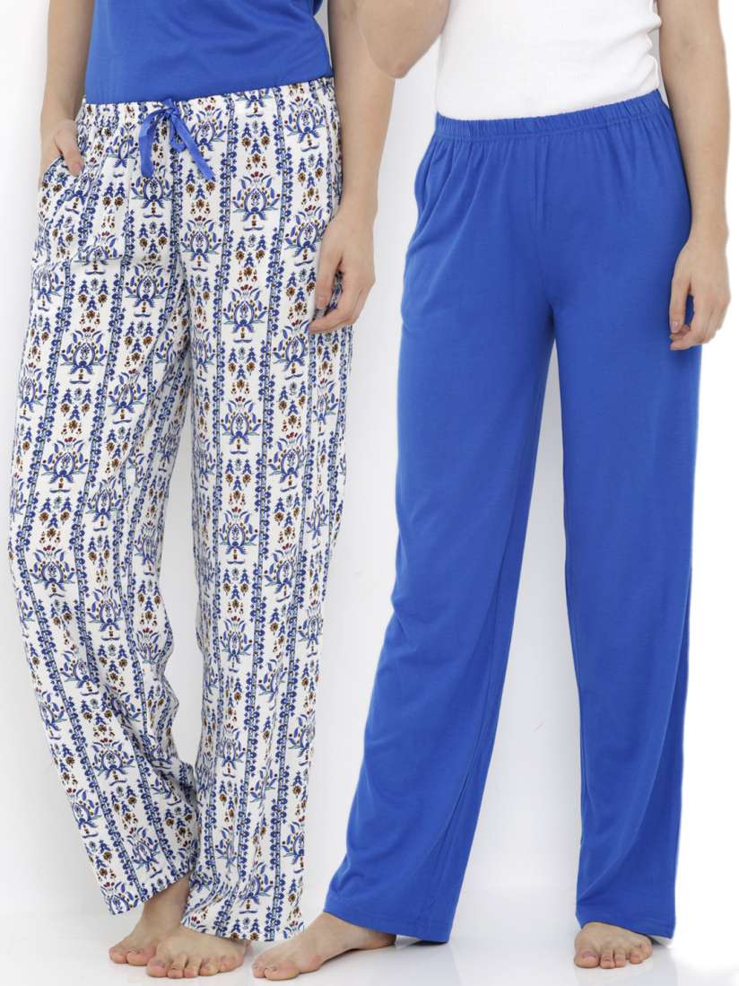 Buy Heart 2 Heart Pack of 2 Pyjamas L2PJ78AQUAM Lounge Pants for Women 1762485 Myntra
