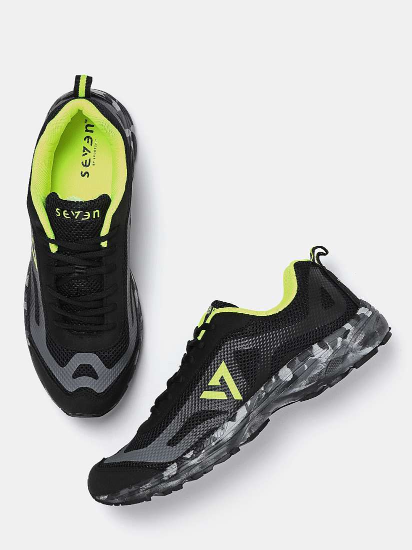 Buy SEVEN By MS Dhoni Men Black Camo Running Shoes Sports Shoes for Men 1762849 Myntra