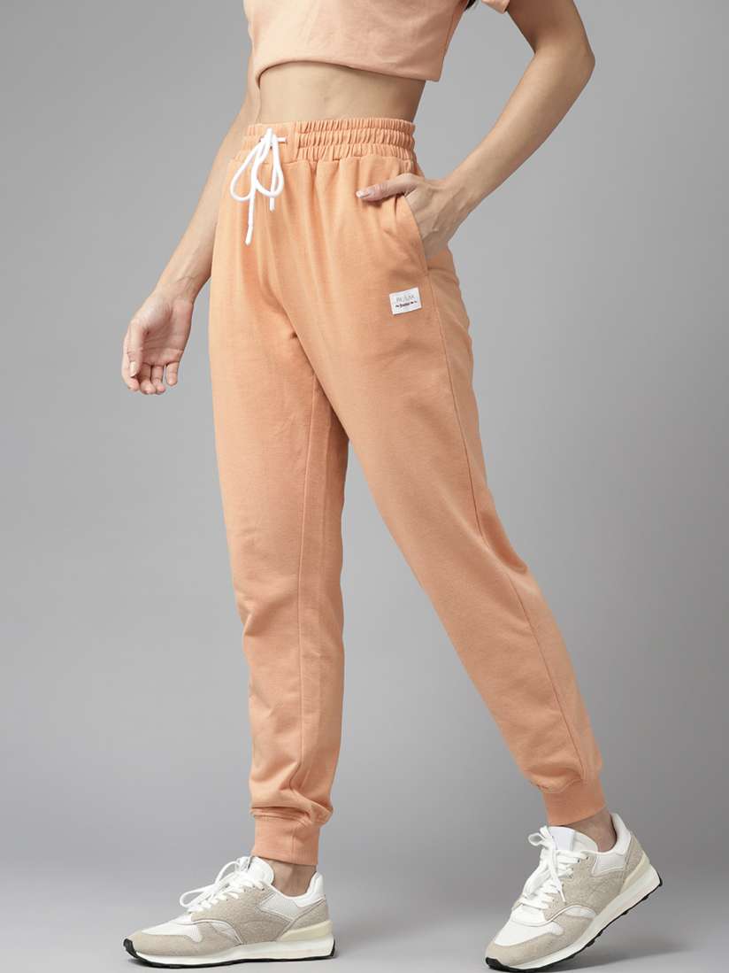 Buy Roadster Women Peach Solid Joggers Track Pants for Women 17628708 Myntra