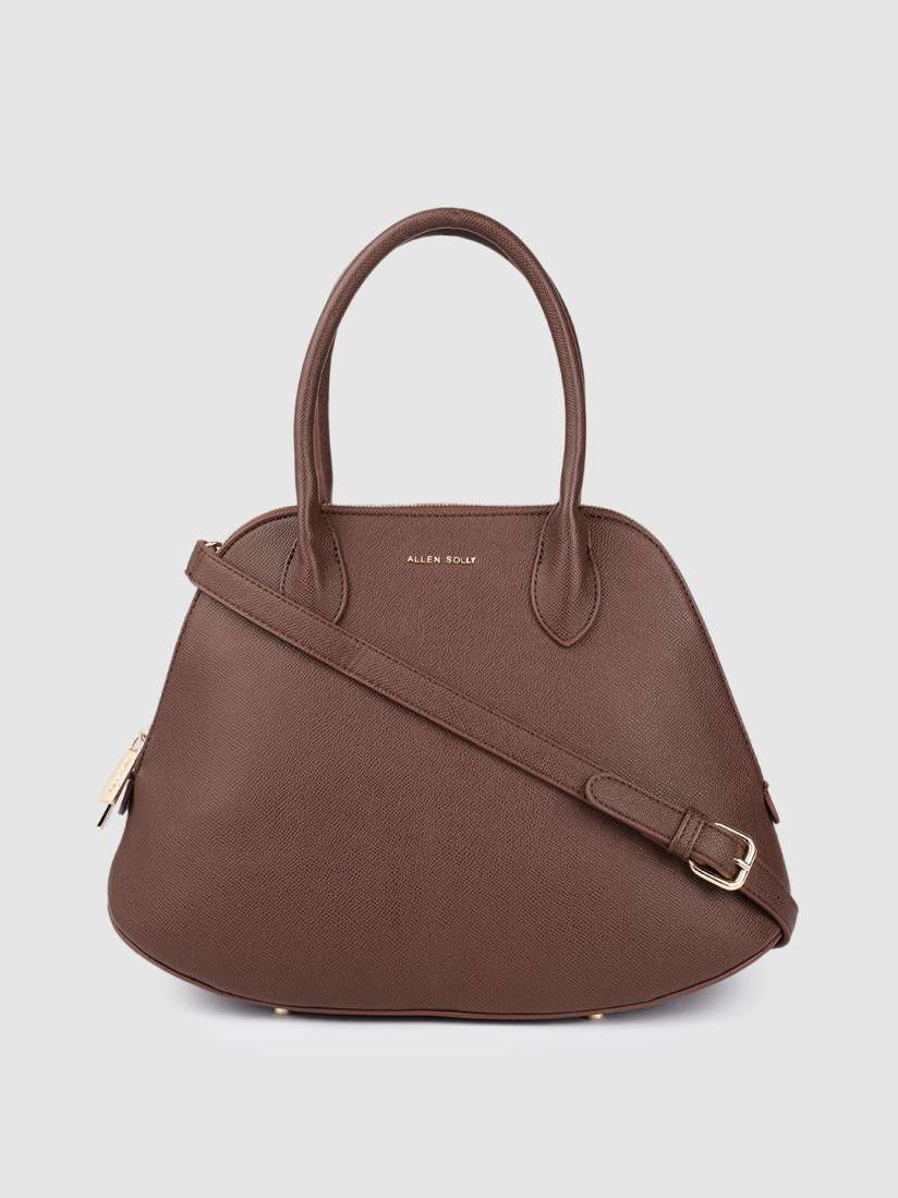 Buy Allen Solly Brown Solid Structured Handheld Bag Handbags for Women 17630468 Myntra