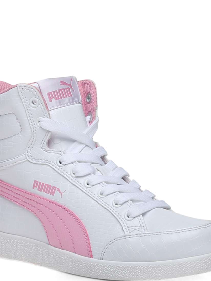 Buy Puma Girls White Solid Ikaz Mid Serpent Jr High Top Sneakers Casual Shoes for Girls 1763123 Myntra