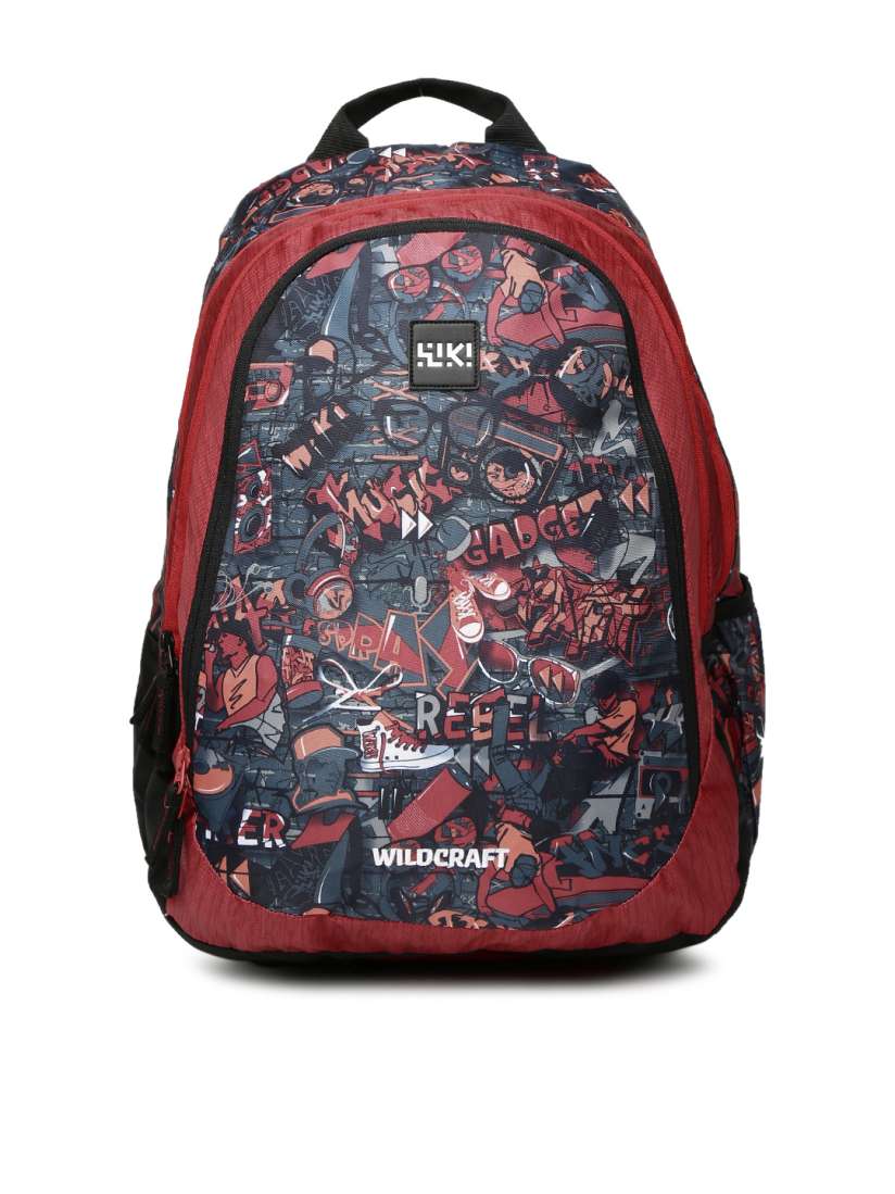 Buy Wildcraft Unisex Red Black Wiki 6 Punk 4 Printed Backpack Backpacks for Unisex 1764194 Myntra