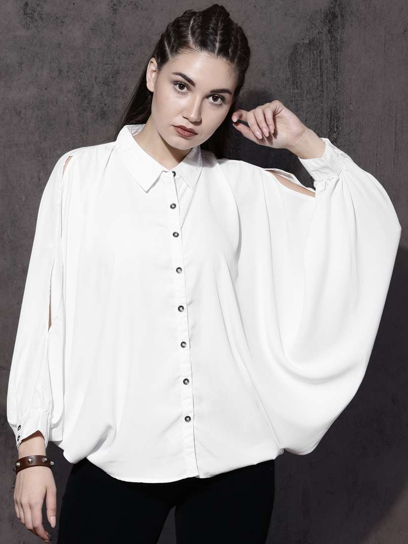 white batwing shirt