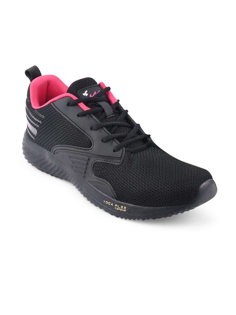 Buy Campus Women Black Magenta Mesh Running Shoes Sports Shoes for Women 17657146 Myntra