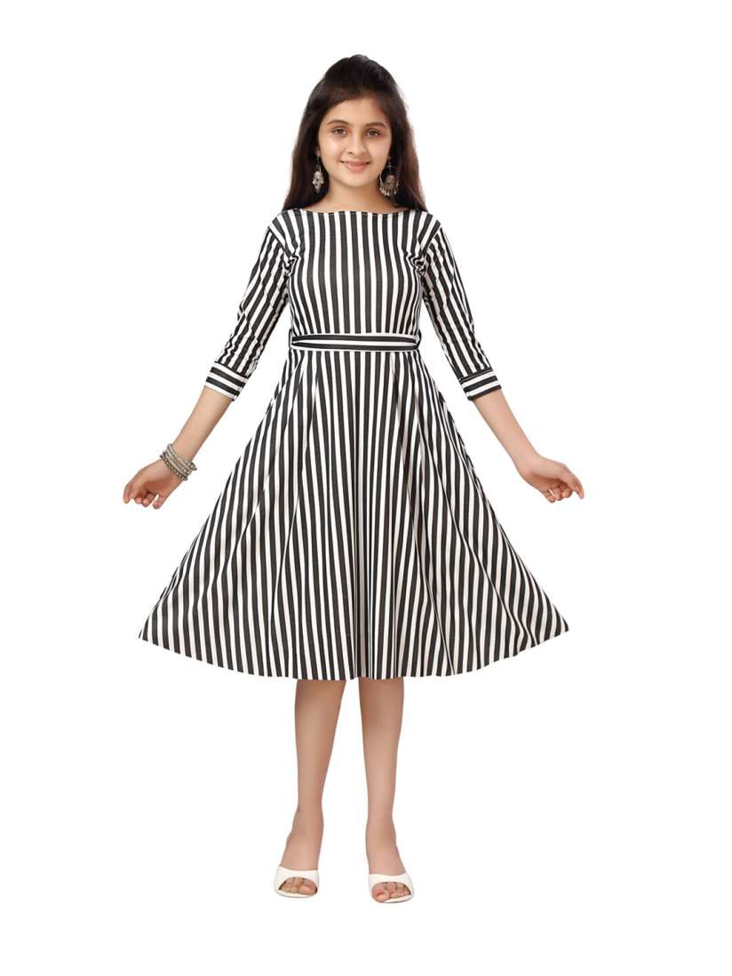 Buy Aarika Girls Black Striped Dress Dresses for Girls 17659792 Myntra