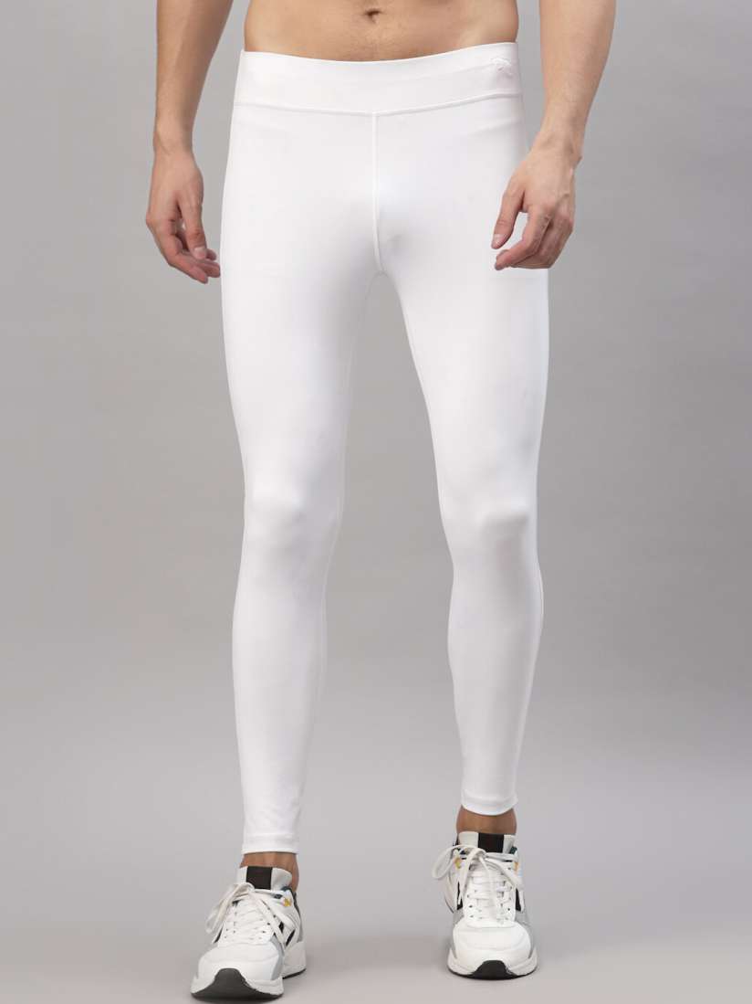 Buy JUMP USA Men White Solid Rapid Dry Tights Tights for Men 17661670 Myntra