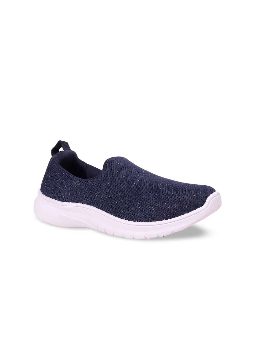 Navy blue slip on sneakers womens store