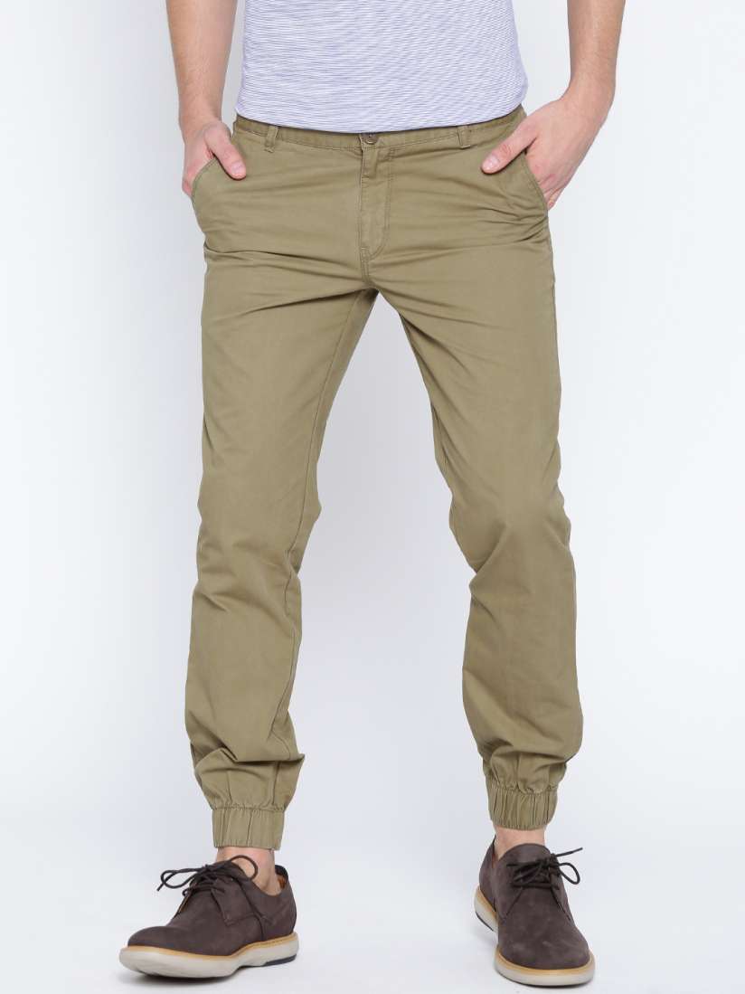 Green khaki joggers sale