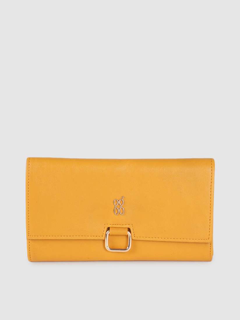 Buy Baggit Women Yellow Solid Three Fold Wallet Wallets for Women 17671692 Myntra