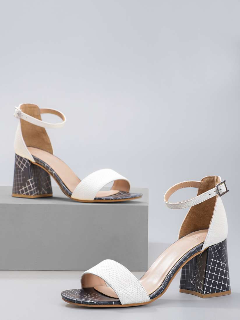Buy her by invictus Textured Block Heel Sandals Heels for Women 17680248 Myntra