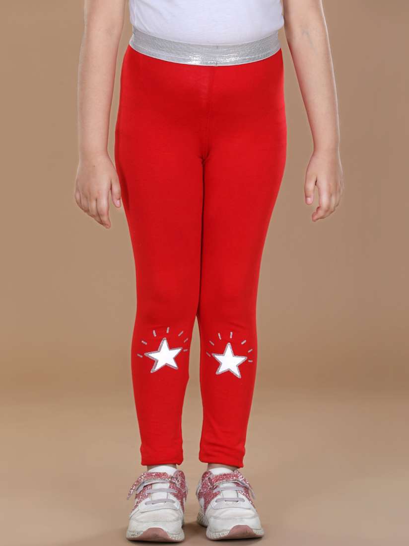 Buy StyleStone Girls Red White Star Printed Ankle Length Leggings Leggings for Girls 17685490 Myntra