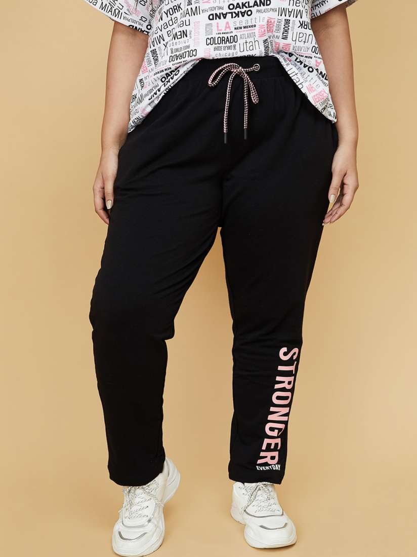Buy max Women Plus Size Black Solid Track Pants Track Pants for Women 17686732 Myntra