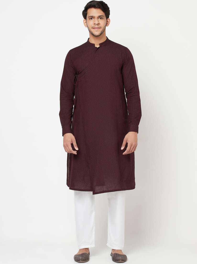 Buy Fabindia Men Black Flared Sleeves Dobby Kurta Kurtas for Men 17690978 Myntra