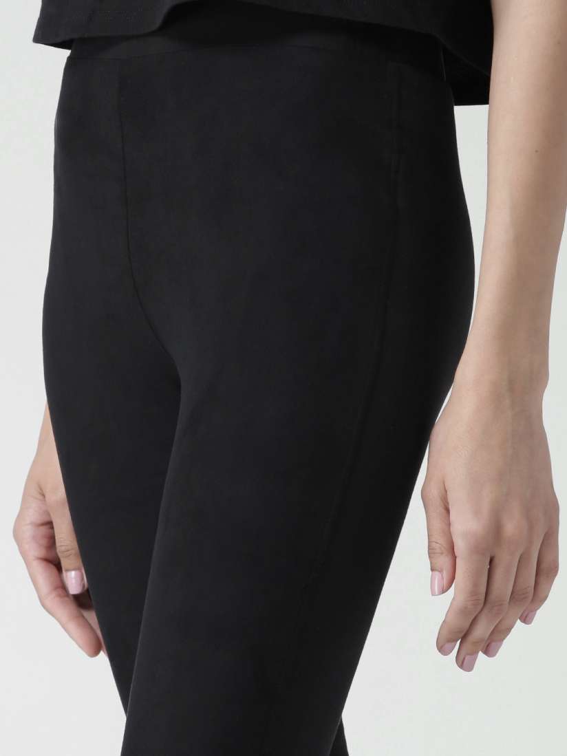 Buy FOREVER 21 Black Ankle Length Leggings Leggings for Women 1769336 Myntra